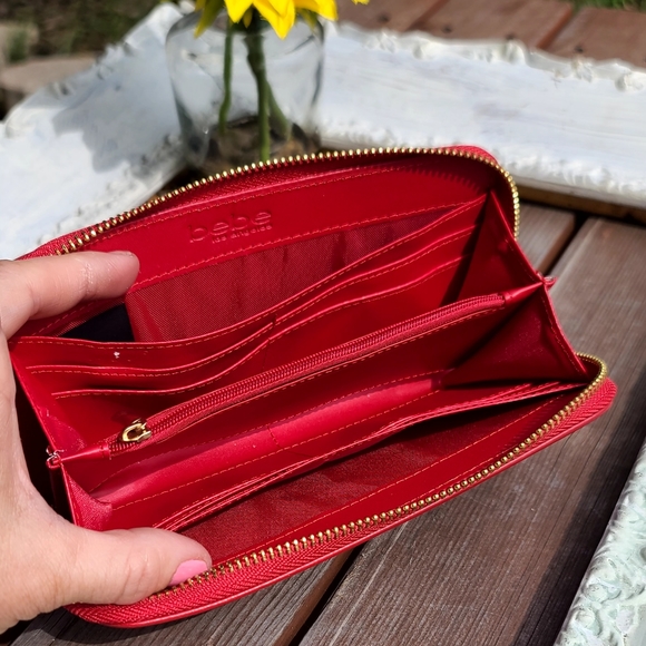 NWOT BEBE red wallet - Picture 8 of 9